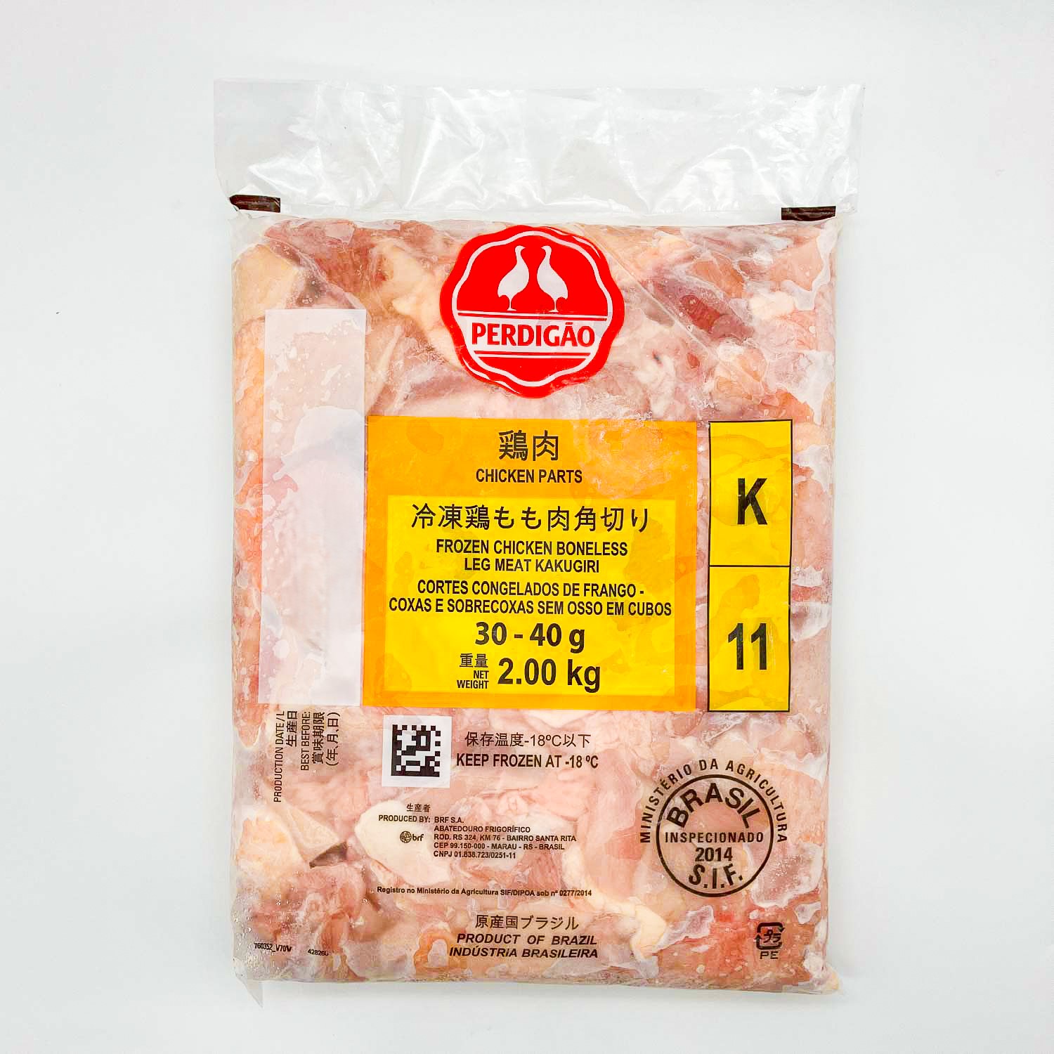 冷凍　鶏ももカット３０－４０