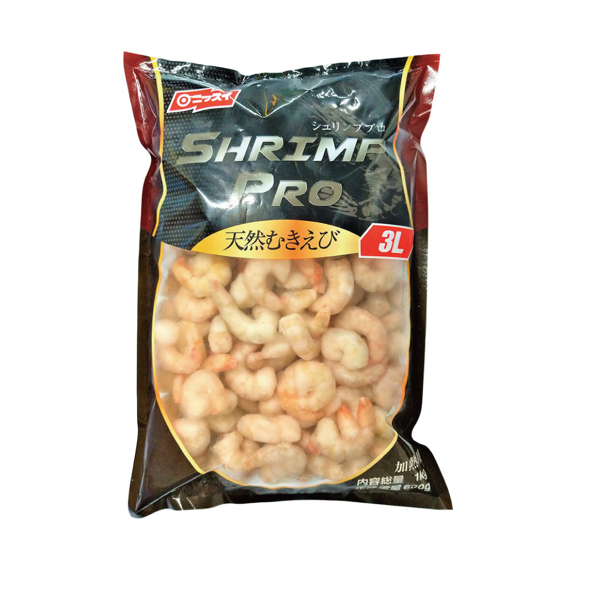 冷凍　ＳＨＲＩＭＰ　ＰＲＯ天然むきえびＩＱＦ　３Ｌ６００Ｇ
